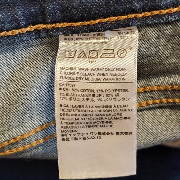 Banana Republic High Rise Skinny Jeans Dark Blue Stretch Comfort Size 30/10 - Picture 8 of 9